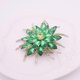 thumbnail image 4 of 2 Uds. Broches de Solapa , Broches Y Pines para Mujer, Broche de Flor Chapado en Aleación de Cristal, Colgante , Verde blanco Fernando broche, 4 of 7