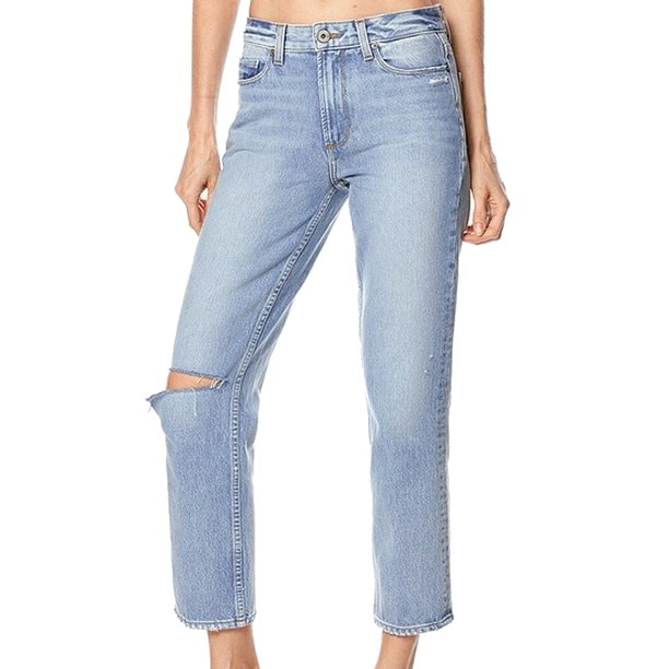 Paige Denim Womens Sarah Jeans Ripped Deconstructed Straight Leg 27