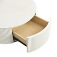 thumbnail image 6 of 31.5 Inch Round Nesting Coffee Table Set of 2, Minimalist Circular Stacking Center Table End Table With Drawer For Living Room, Balcony, And Yard, 6 of 9