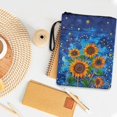 thumbnail image 3 of HELLHERO Sunflower Pattern Book Protector Book Organzoer Holder Polyester Zipper Notebook Wraps with Decorative Design for Textbooks for Reusable, 3 of 7