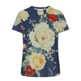thumbnail image 3 of Camisas de Manga Larga para las Mujeres Suelto Ajuste Impreso Verano Sexy Cuello Redondo Superior, Poliéster Regular, 3 of 5