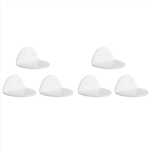 Juego de 6 Estantes de Pared Flotantes de Acrílico para Cámaras de Seguridad, Monitores para Bebés, Parlantes, Estante de Pared Pequeño Universal,