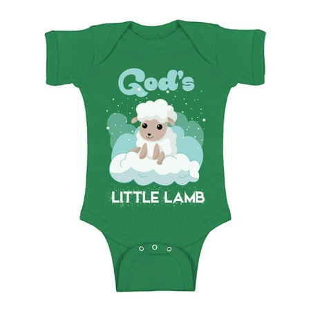 Awkward Styles God's Little Lamb Bodysuit Short Sleeve for Newborn Baby Birthday Gifts for 1 Year Old God Lover Religious Clothing for Baby Boy Baby Girl Christian Gifts Cute Religious