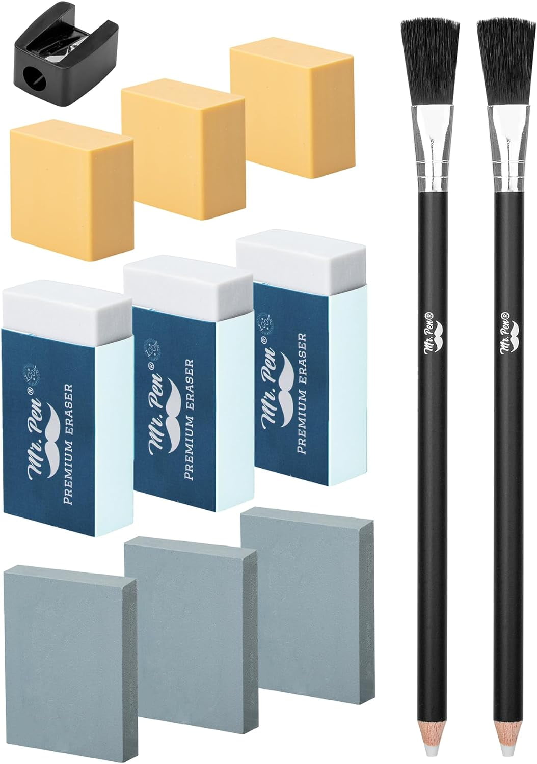 Mr. Pen- Art Eraser Set, 12Pcs, Pencil Eraser, Artist Eraser