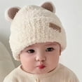 thumbnail image 3 of TELOLY Toddler Beanie,Stylish Baby Hat Boys Winter Hat,Adorable Unisex Design Baby Hat,Brown, 3 of 4
