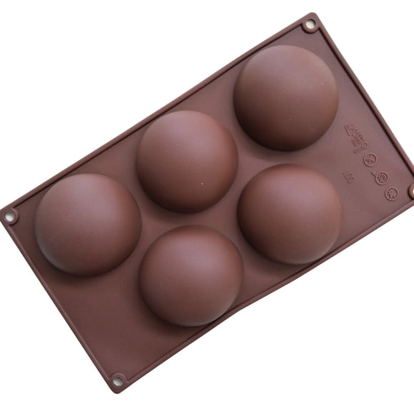 DIY 5 Cavity Semicircle Cake Silicone Molds Semicircle Mold Resin Clay Gumpaste Chocolate Resin Clay Candy Moulds Fondant Cake Decorating Tools