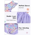 thumbnail image 6 of Aideaone Ballet Leotard for Girls Toddler Dance Dress Outfit with Skirt Ruffle Sleeve 3-8Y, 6 of 7