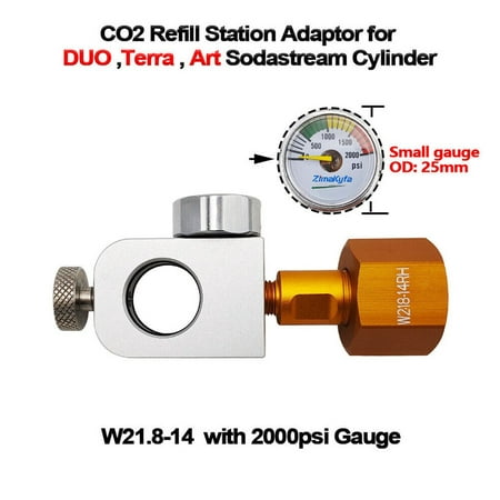 

GLFILL Cga320 Quick Connect Adaptor Refill Station for Sodastream Art Terra Cylinder