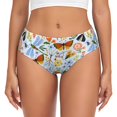 thumbnail image 1 of Fotbe Insects and Flowers Calzones Estampados para Mujer – Ropa Interior de Algodón, Cómoda, Suave y Elástica-Large, 1 of 6