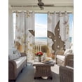thumbnail image 2 of Easter Bunny Blackout Curtains for Bedroom/Living Room, Thermal Insulated Kitchen Curtains, Spring Vintage Country Eggs Flower Plant Grommet Darkening Window Treatment Drapes 42"x63"x2, 2 of 8