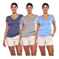 thumbnail image 1 of Paquete 3 Playera Mujer Dama Cuello V 100% Algodon Alfani, 1 of 8