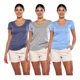thumbnail image 1 of Paquete 3 Playera Mujer Dama Cuello V 100% Algodon Alfani, 1 of 8