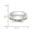 thumbnail image 4 of Auriga Fine Jewelry 14K White Gold 6mm Beveled Edge Men's Wedding Band Size 12.5, 4 of 7
