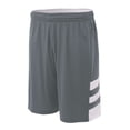 thumbnail image 2 of A4 Reversible Speedway Short For Men in Graphite/White | N5334, 2 of 2