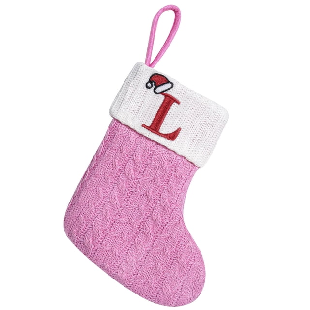 Bolsas de Regalo de Navidad, de Punto Calcetín de Lana Calcetín Bordado Carta Bolsa de Regalo de Dulces para Niños, Bolsa de Regalo de las Medias de Navidad para la Decoración Del Árbol de la Chimenea