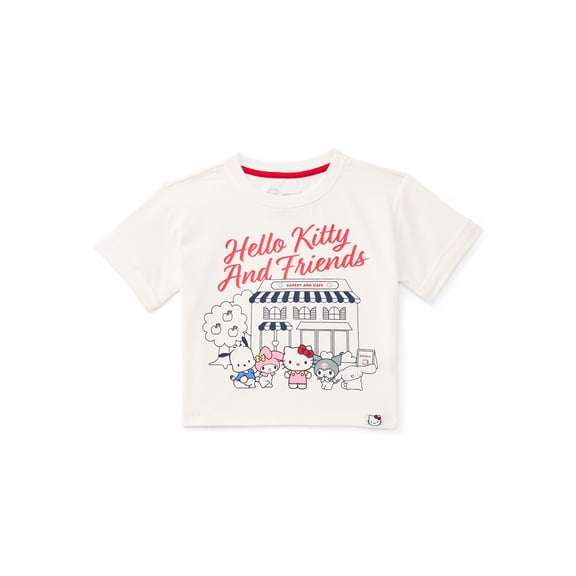 Wonder Nation x Hello Kitty Toddler Girls Graphic Tee with Short Sleeves, Sizes 12M-5T