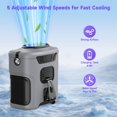 thumbnail image 3 of Ventilador de cintura RowXubau portátil, 5 velocidades, 16000 RPM, 10000 mAh, 3 of 7
