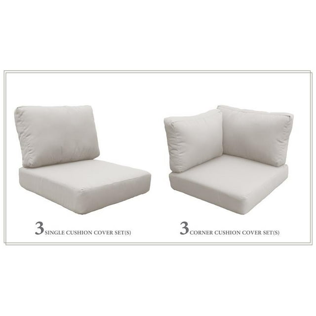 Ensemble de Coussins Haut Dossier pour FLORENCE-07b en Beige
