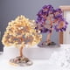 thumbnail image 3 of Xiao Hua 1 adorno de árbol de piedra de cristal púrpura natural, base de piedra natural, árbol de la riqueza, piedra triturada de colores, árbol de la vida, adorno de decoración de escritorio, 3 of 5