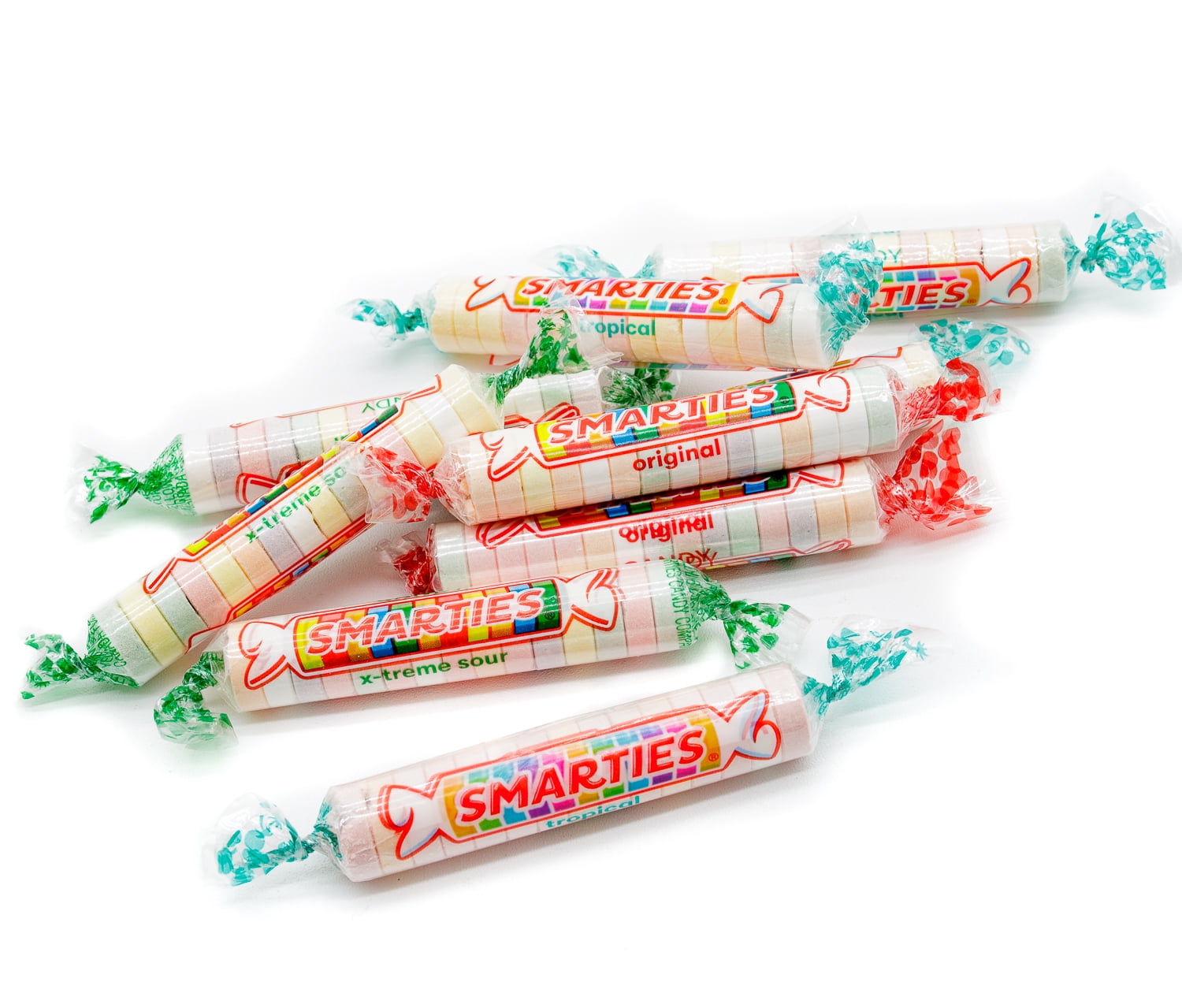 SMARTIES Candy Rolls 4 lb – Bulk Bag, Mix of Original & Tropical & X-Treme Sour Flavors, Gluten Free & Vegan Friendly, Individually Wrapped
