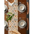 thumbnail image 6 of Table Runner Dresser Scarves 48 Inch Long,Fall Thanksgiving Harvest Pumpkin Linen Dining Table Runners Seamless Maple Leaves on Linen Tabletop Scarf for Wedding Holiday Party Kitchen, 6 of 9