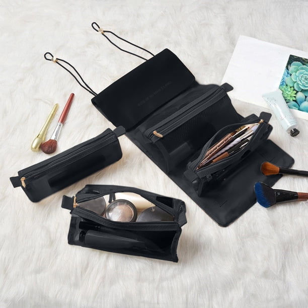 Bolsa de Maquillaje de Viaje Bolsa de Maquillaje de Viaje de Gran Capacidad de las Señoras, Bolsa de Maquillaje de Viaje Bolsa de Maquillaje de Cuero, Bolsa de Maquillaje de Viaje de Almacenamiento Mu