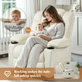 thumbnail image 5 of Swivel Rocker Recliner Chair for Adults with Heat and Massage, Rocking Recliner Single Sofa Seat with Cup Holders, 5 of 6