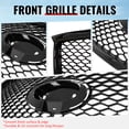 thumbnail image 4 of Ikon Motorsports Front Upper Grille Fits 2011-2015 Infiniti M56 M35h M37 Q70, Honeycomb Style Gloss Black ABS, 4 of 9