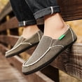 thumbnail image 6 of New 2026 Plus Size Men's Solid Colour Slip On Canvas Loafer Shoes, Durable Walking Shoes, Men's Footwea Comfy Non Slip Rubber Sole r, 6 of 9