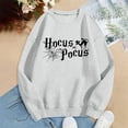 thumbnail image 6 of WEIWEN Halloween Sweatshirt for Women Hocus Pocus Shirts 2026 Trendy Long Sleeve Black Cat Sweaters Halloween Pullover Tops Womens Fall Fashion Clothing Grey, S, 6 of 6