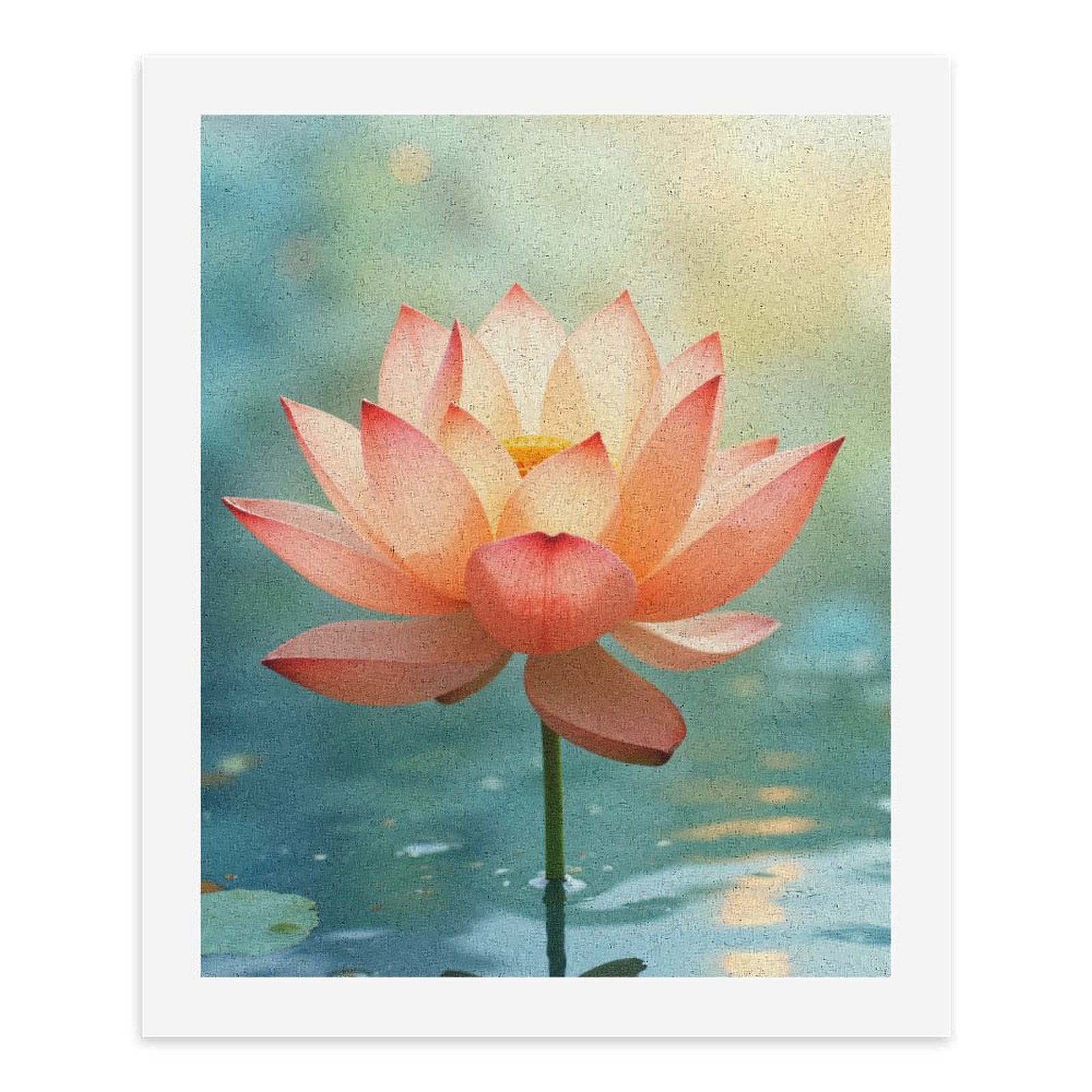 Paint by Numbers Kit for Adults, Lotus Bloom Tranquil Water Beauty Paint by Numbers, Easy Paint by Numbers Kit for Adults Beginner, DIY Adult Paint by Number Kits on Canvas, Home Decor