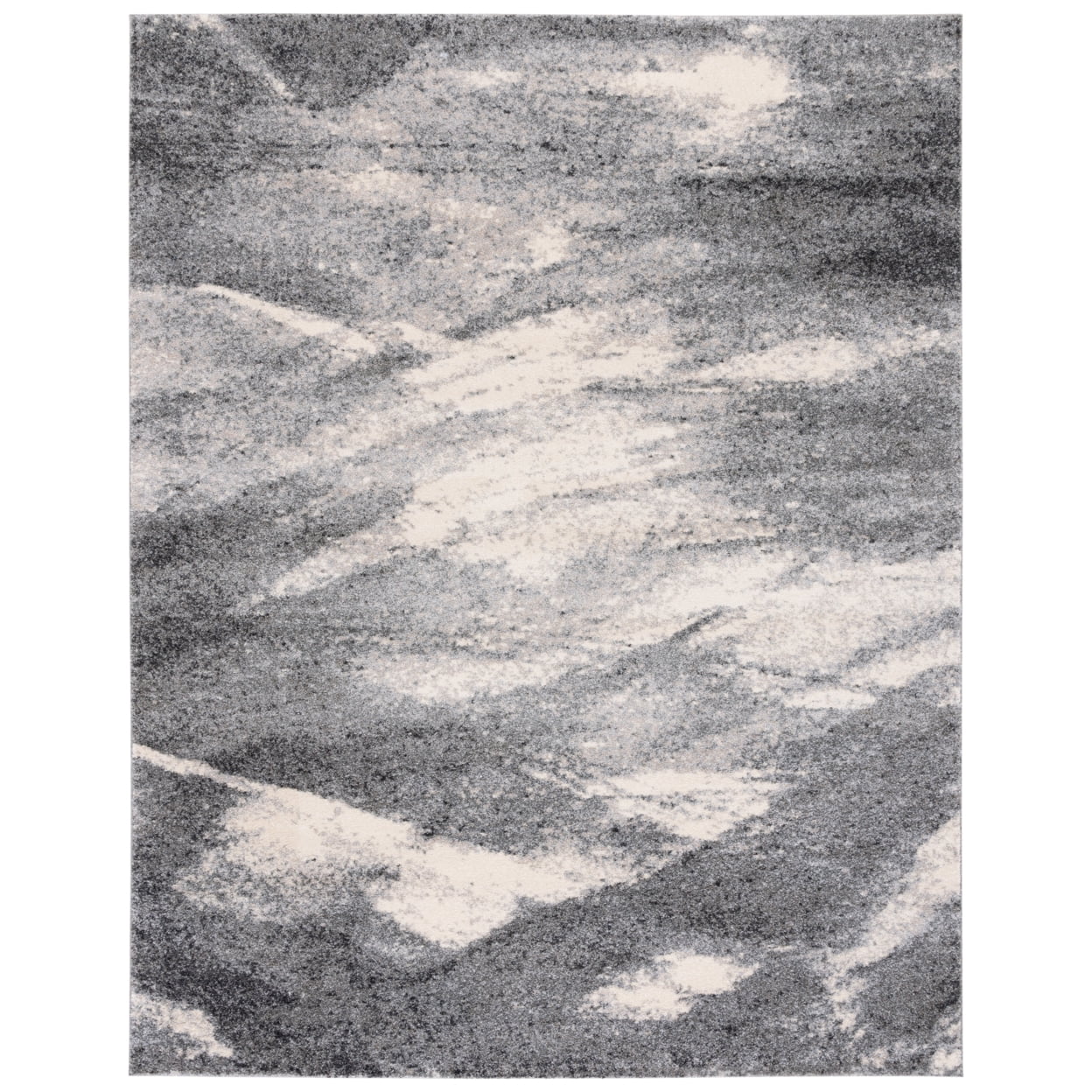 SAFAVIEH Retro Panit Abstract Area Rug, Grey/Ivory, 8' x 8' Square