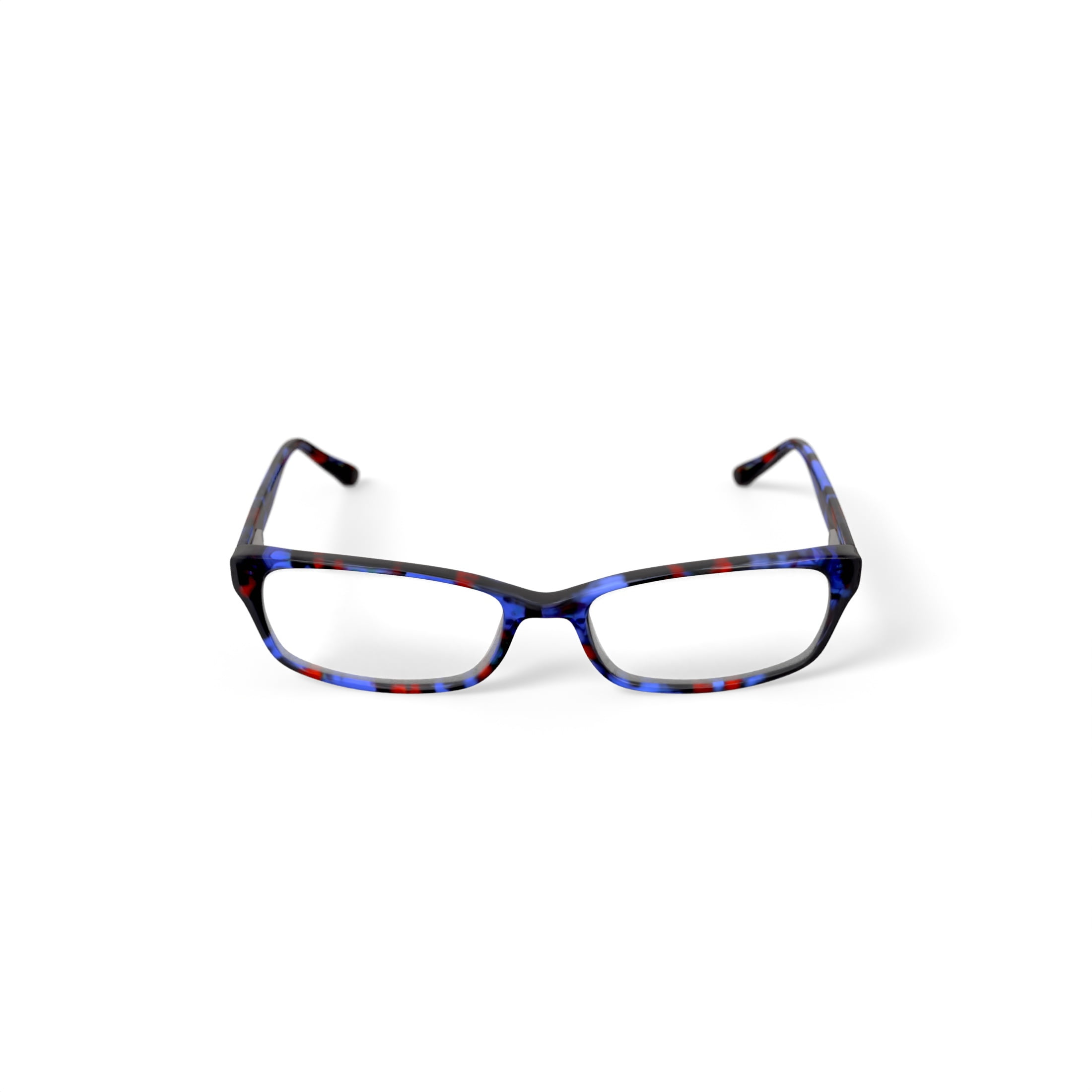 Hard Candy Women's HC13 Rectangular Prescription Eyeglasses with Case, Blue Tortoise