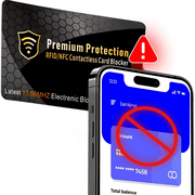 QXWPBV Rfid Blocking Cards for Wallet, Nfc Credit Card Protector, Slim Anti-Theft Shield, Black, 5 Pack