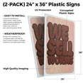 thumbnail image 2 of We Sell Worms (2-PACK) 24" x 36" Plastic Signs | Sign Insert 4mm Corrugated Plastic Signs Storefront Window Poster, 2 of 2