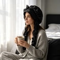 thumbnail image 5 of Extra Long Satin Bonnet Sleep Cap for Long Hair Silk Like Hair Protection Hat Adjustable Sleeping Cap for Braids Curls Dreadlocks Curly Hair Care, 5 of 5