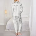 thumbnail image 6 of Goofa Dandelion Blowing In The Wind Printed Women’s 2 Piece Pajama Set Super,Pajamas Women's Long Sleeve Sleepwear Soft Button Down Loungewear Pjs Lounge Set Nightwear-Medium, 6 of 9
