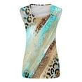 thumbnail image 4 of ICHUANYI Women's Tank Tops Print Crew Neck Sleeveless Camisole Blouse, 4 of 5