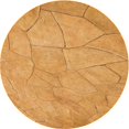 thumbnail image 1 of Ahgly Tapis Rond Lavable en Machine Intérieur Transitionnel Orange Néon, 7 Pieds Rond, 1 of 7