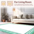 thumbnail image 2 of ODIKA 6'x9' Machine Washable Non-Slip Area Rug, Elegant Minimalist Border With Abstract Interlocking Motifs High Traffic Rug with Pad, Green, 497327, 2 of 8