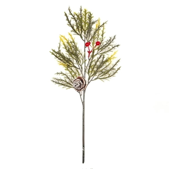 Artificial Branch Christmas Decor, with Berries Pinecone 5 Styles for Home Tree, 19.7in for Mantel Centerpiece Wreath Decor
