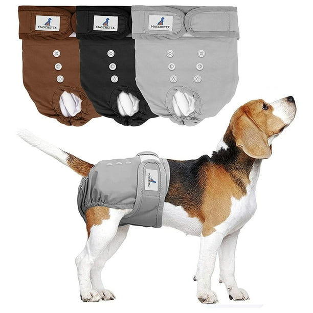 Set de 3 Pañales para Perro Hembra Super Absorbentes y Reusables. Pañales para Perros. Pañal Entrenador. Dog Diapers Mascretta Pañal para Perro Hembra