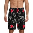 thumbnail image 3 of Lsque Card Suits Mens Sleep Pajama Shorts,Short Pajama Pants, Cotton Ultra-Soft Knit-4X-Large, 3 of 9