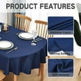 thumbnail image 4 of Oval Tablecloth 54"X72" Inch Polyester Fabric Table Cloth Solid Navy Heavy Duty Table Cover Washable for Dinning Kitchen Home Party, 4 of 6