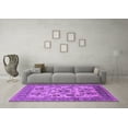 thumbnail image 3 of Ahgly Company Indoor Square Oriental Purple Industrial Area Rugs, 4' Square, 3 of 4