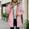 thumbnail image 2 of Shadoumai Long Zip Up Hoodie Women Long Sleeve Fleece Lined Jacket Casual Hooded Warm Winter Coat with Pockets, 2 of 6