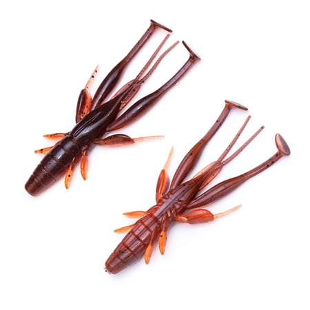 8PCS Crawfish Lure Soft Shrimp Baits Lure Artificial Swimbait Soft Lures