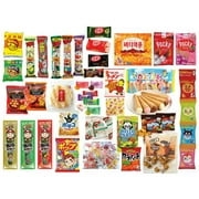 Japanese Asian Snack Box, Candy rice crackers chocolate Seller's Pick of 50 Pieces; Mystery Box