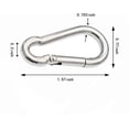 thumbnail image 2 of Carabiner Clip, Spring Snap Hooks, Heavy Duty Stainless Steel 304 ,Small Carabiner Clips ,in/Outdoor Rope Connector 6Pack, 2 of 5