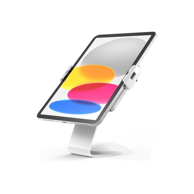 Compulocks Universal Tablet Cling Core Counter Stand or Wall Mount - Mounting kit (stand) - 45�� viewing angle - for tablet - universal - lockable - metal - white - screen size: 7"-13" - mounting interface: 100 x 100 mm - wall-mountable, counter